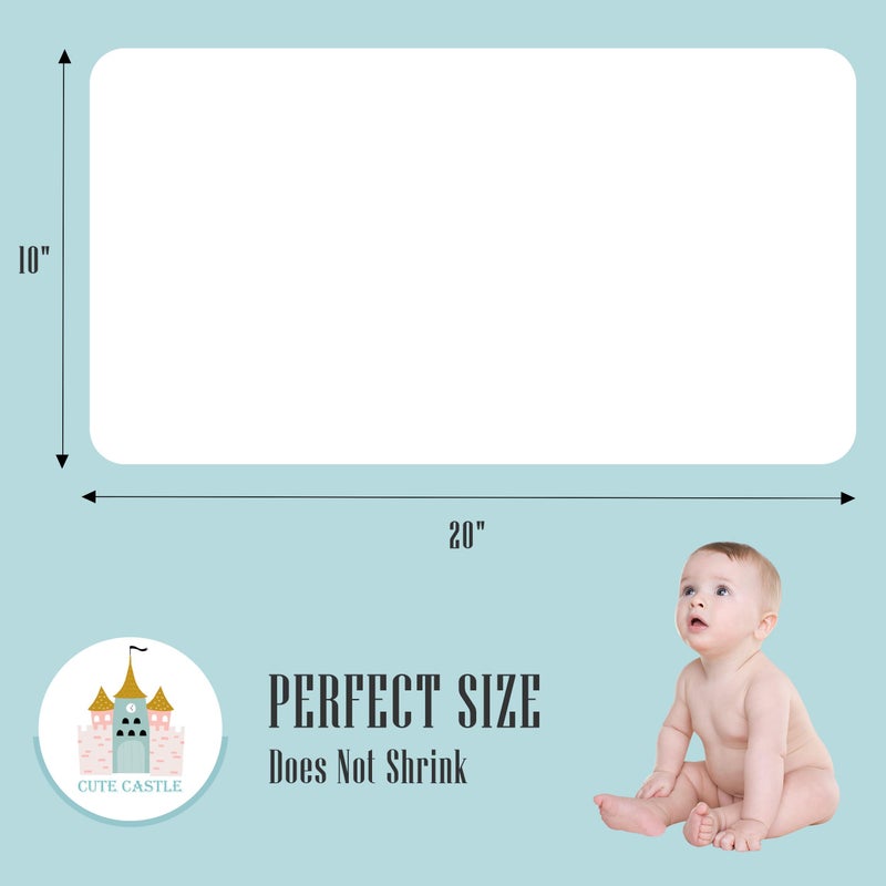 Cute Castle 24 Pack Muslin Baby Burp Cloths - Ultra-Soft 100% Cotton Baby Washcloths - Large 20'' by 10'' Super Absorbent Milk Spit Up Rags - Burpy Cloths for Unisex, Boy, Girl - White - Image 4